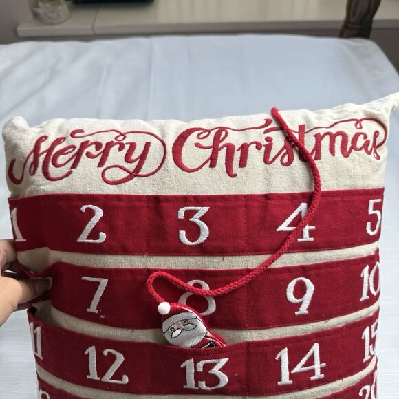 St Nicholas Square Christmas Advant Calendar 18” Throw Pillow - Picture 4 of 7